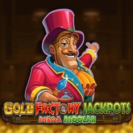Jackpots logo of Gold Factory Jackpots Mega Moolah from Aurum Signature Studios at Spinstein Casino