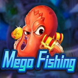 Mega Fishing slot logo by TaDa Gaming at Spinstein Casino